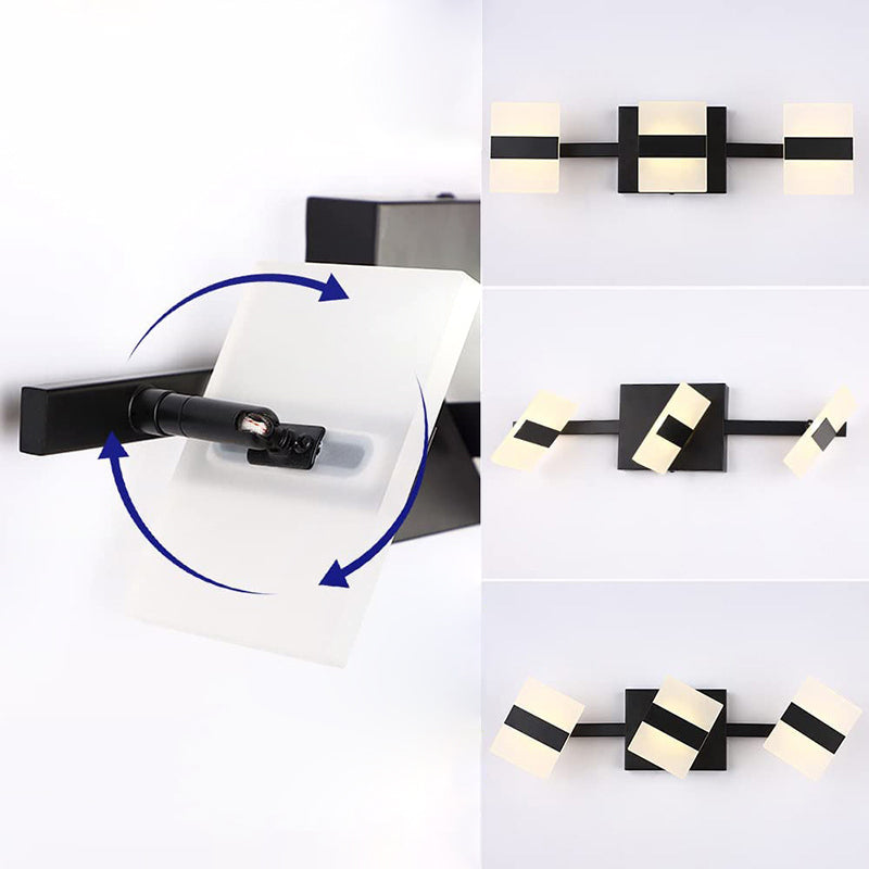 Geometric Wall Sconce Lighting Modern Metal Wall Light Fixture with Acrylic Shade