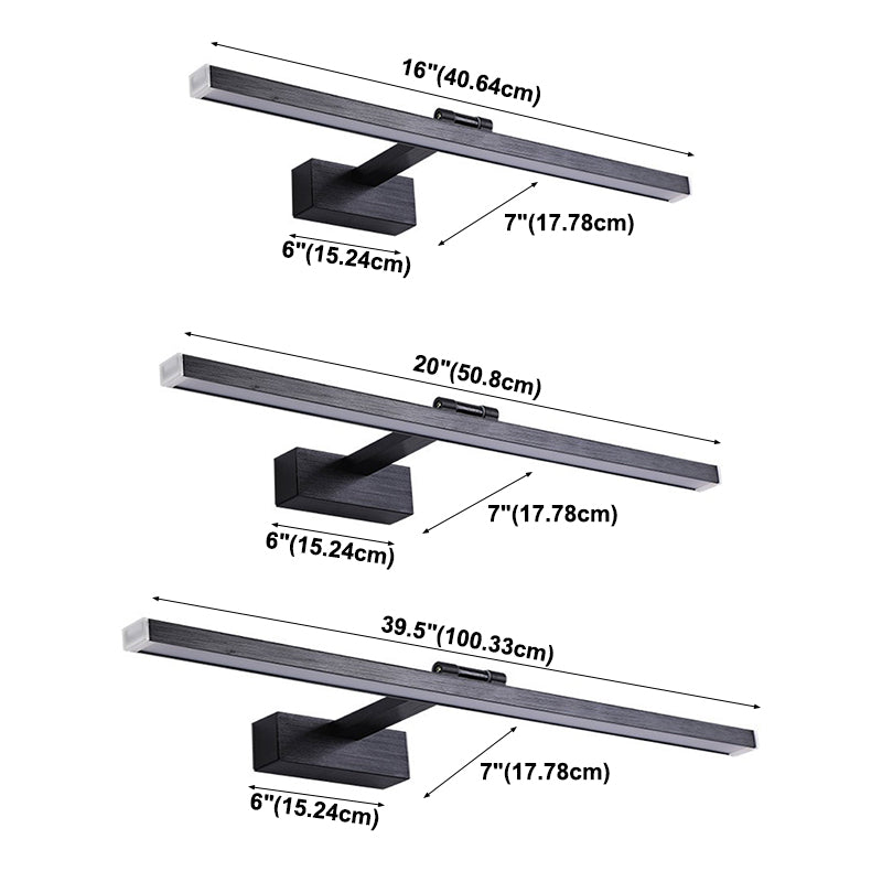 Linear Wall Sconce Lighting Modern Metal 1 Light Sconce Light with Acrylic Shade