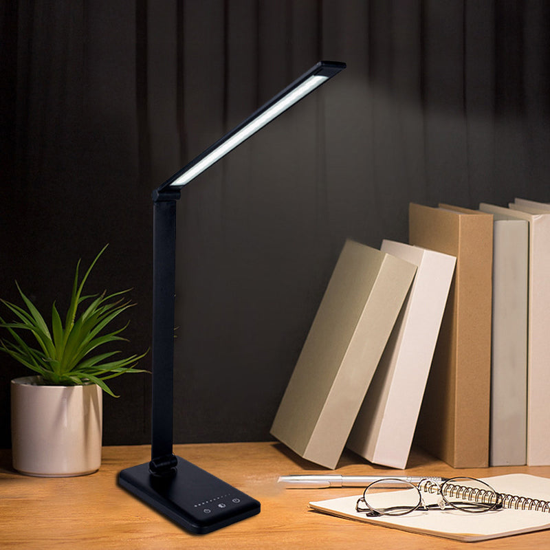 USB Table Lamp with Touch Control, Task Style Metal Folding Table Light