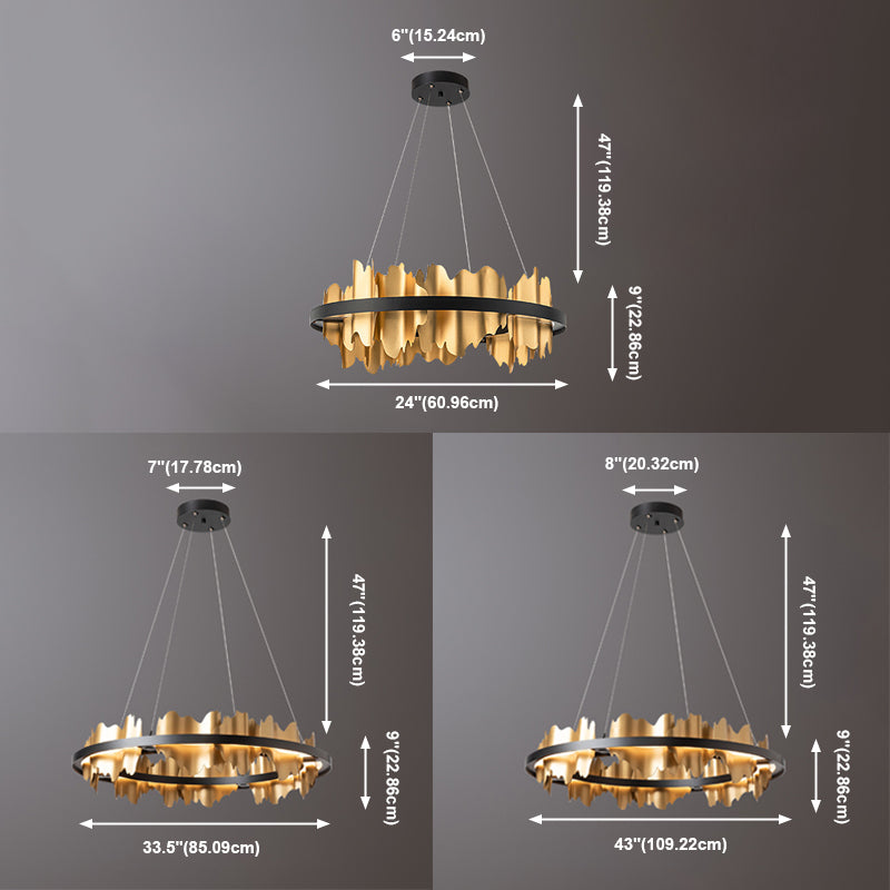 Moderne creatieve 1-licht hanglamp aluminium cirkelvormige hangende lamp voor eetkamer