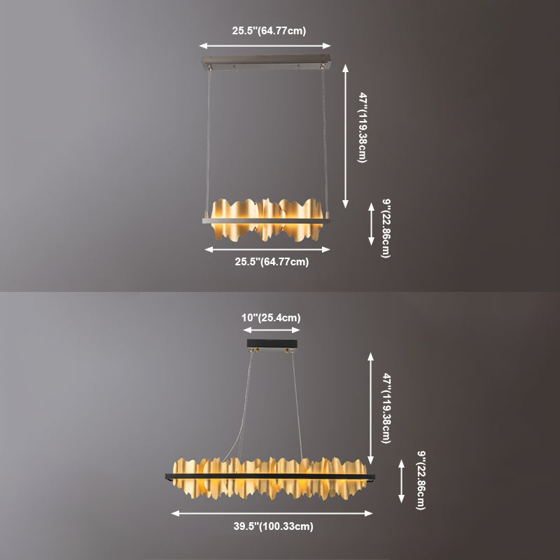 Moderne creatieve 1-licht hanglamp aluminium cirkelvormige hangende lamp voor eetkamer