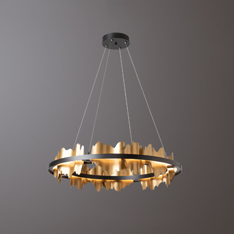 Moderne creatieve 1-licht hanglamp aluminium cirkelvormige hangende lamp voor eetkamer
