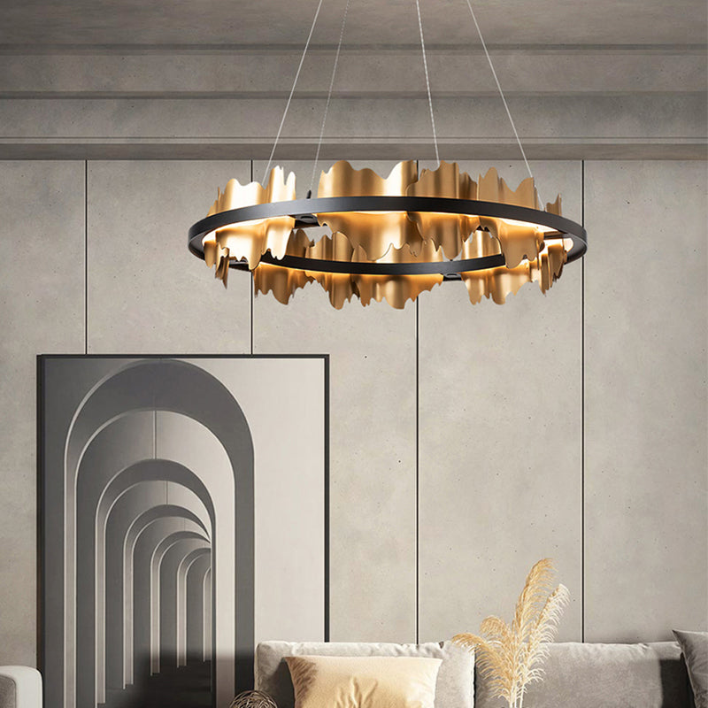 Moderne creatieve 1-licht hanglamp aluminium cirkelvormige hangende lamp voor eetkamer