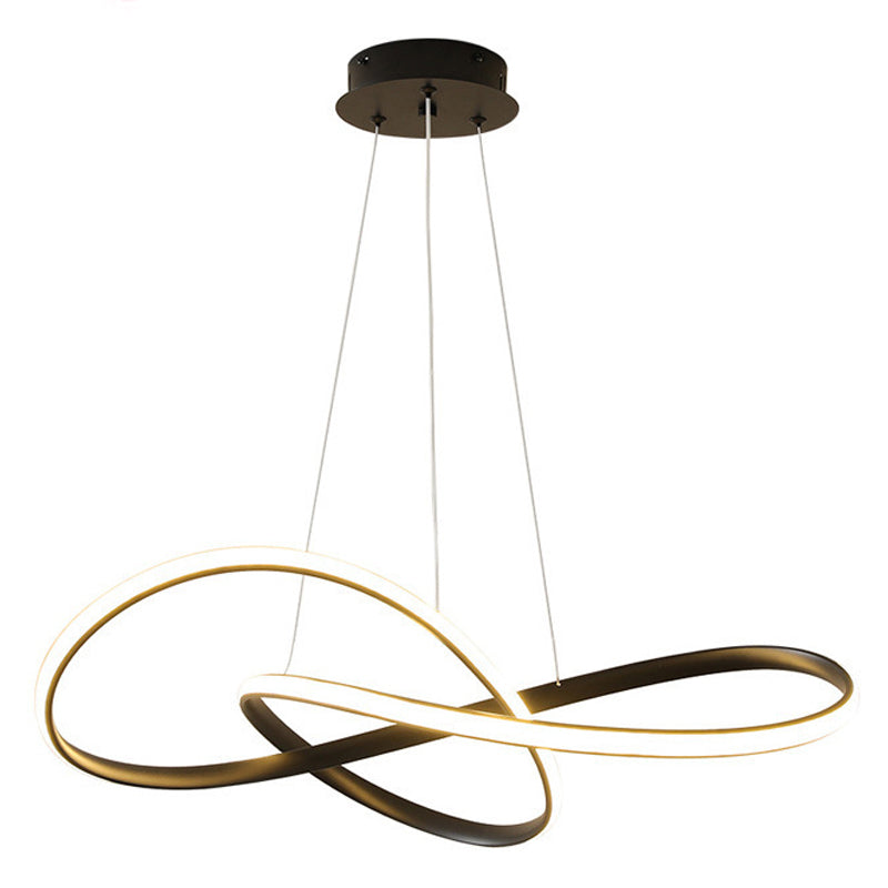 Modern karakteristiek LED Hangende lamp Acryl lineaire kroonluchter voor woonkamer