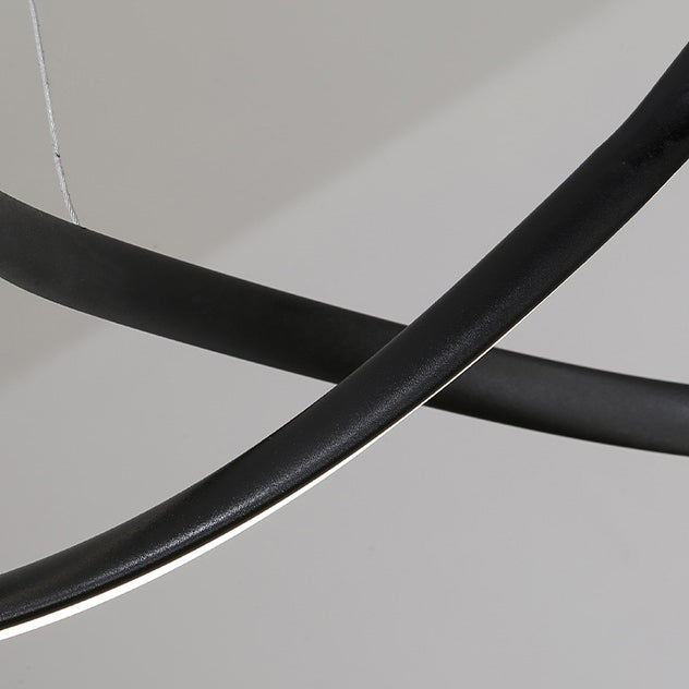 Modern karakteristiek LED Hangende lamp Acryl lineaire kroonluchter voor woonkamer