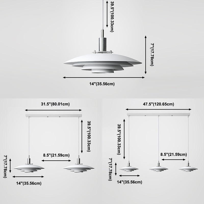 Tiers Design Hanging Light Fixture Living Room Bedroom Modern Simple Pendant Light