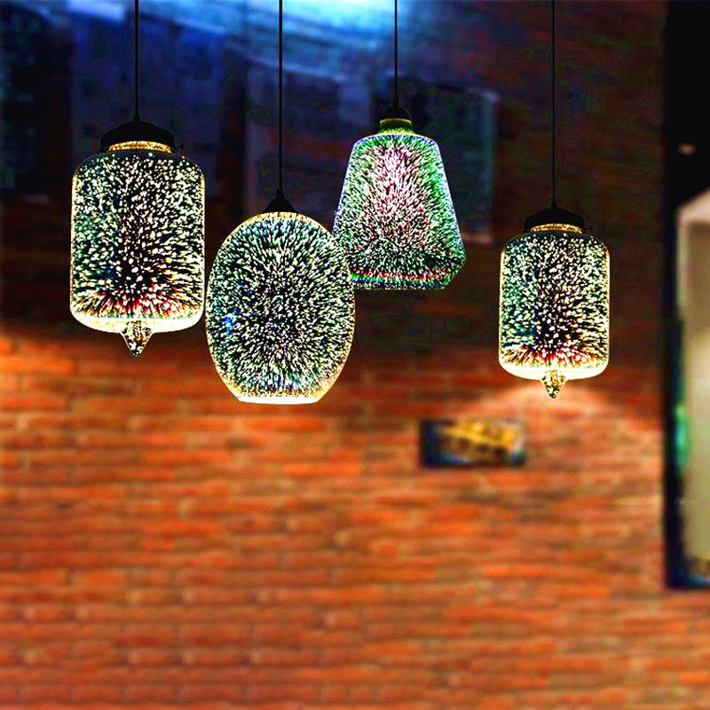 Modernista 1 bulbo de vidrio Kit de luz de vidrio blanco