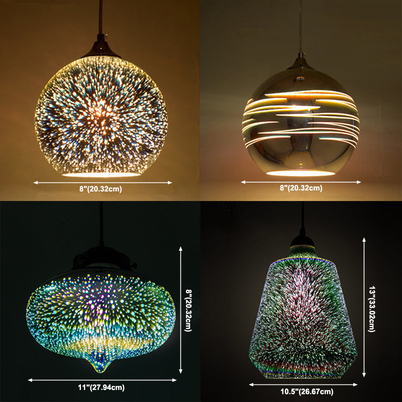 Modernista 1 bulbo de vidrio Kit de luz de vidrio blanco