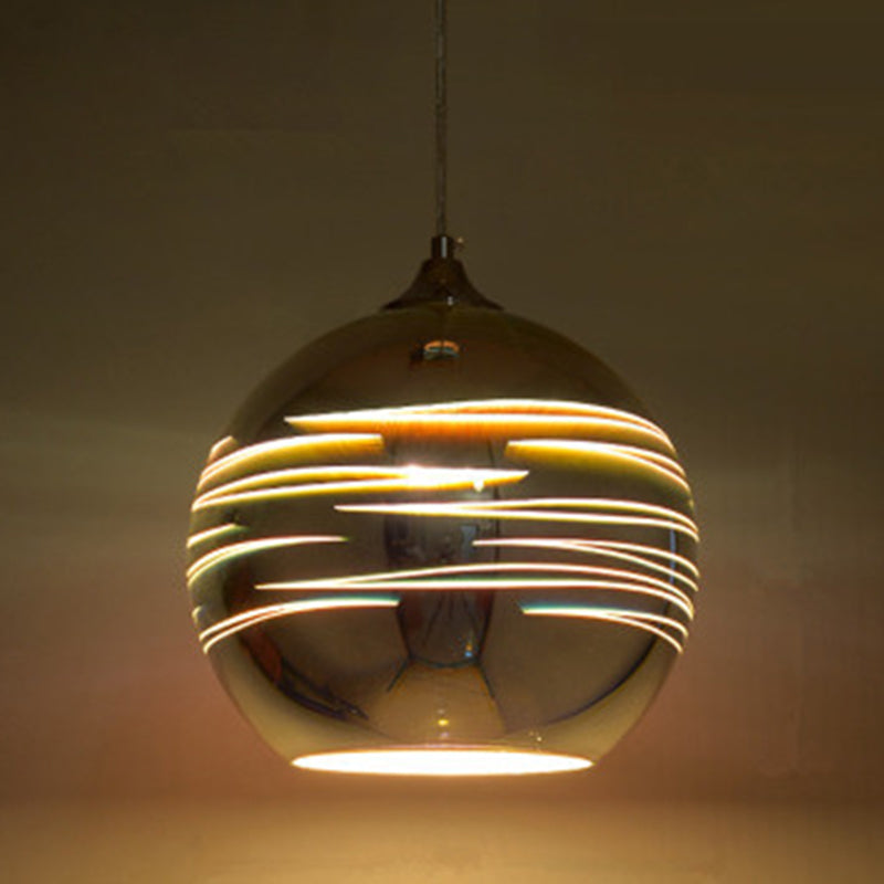 Modernista 1 bulbo de vidrio Kit de luz de vidrio blanco