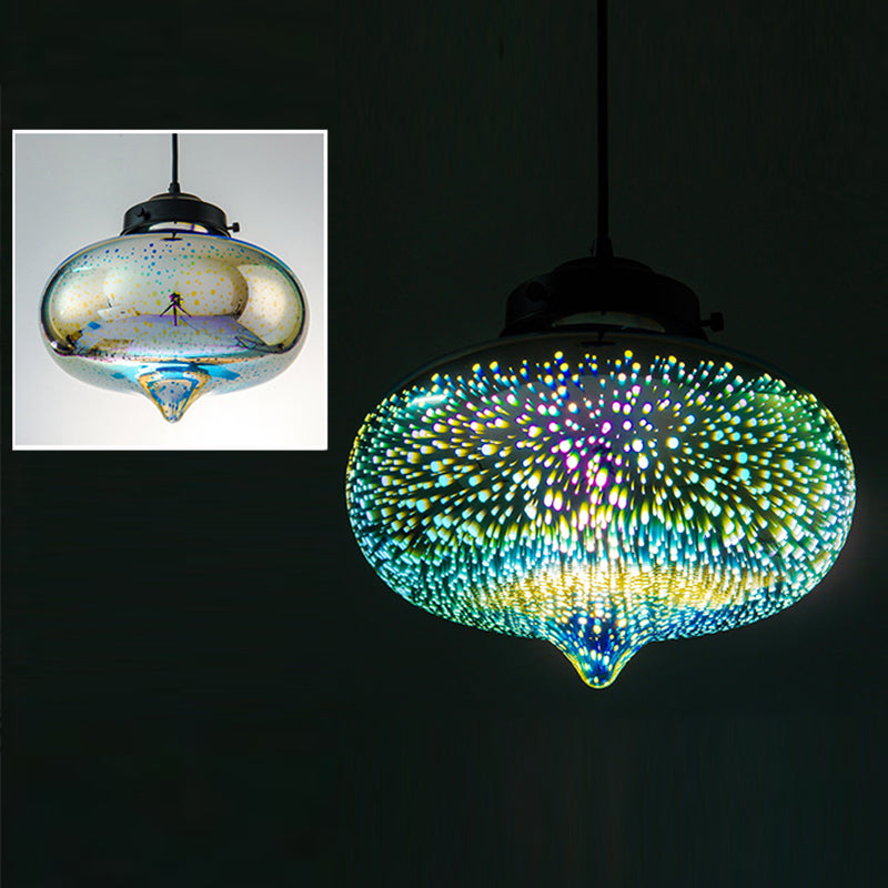 Modernista 1 bulbo de vidrio Kit de luz de vidrio blanco