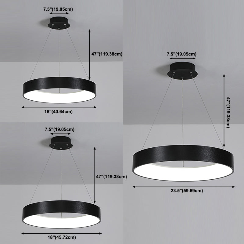 Modern Simple Style LED Pendant Light Living Room Hanging Light Fixture