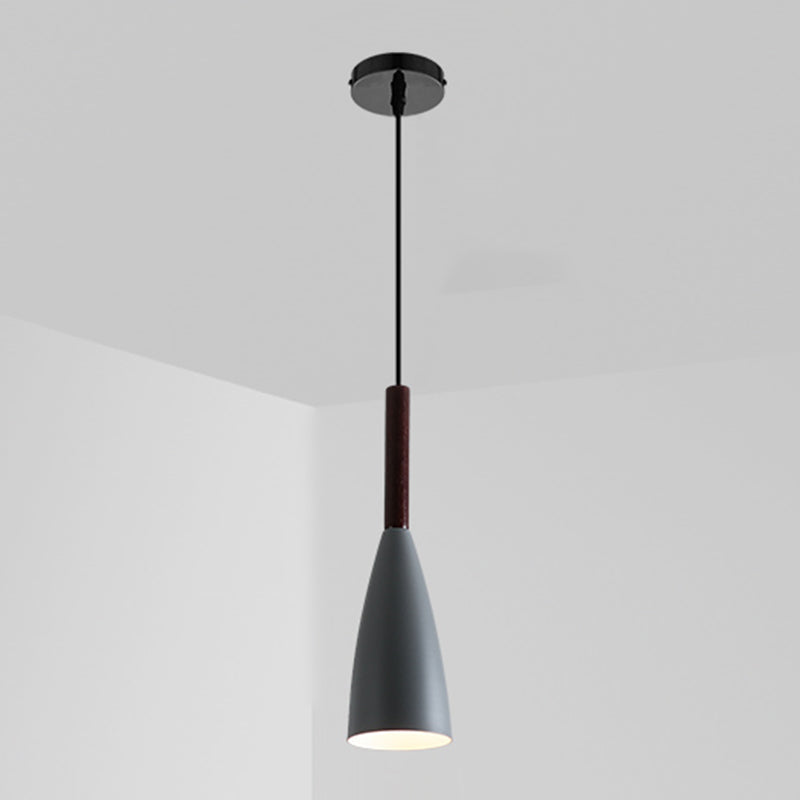 LED Metal Pendant Lamp Bedroom Modern Simple Style Hanging Light Fixture