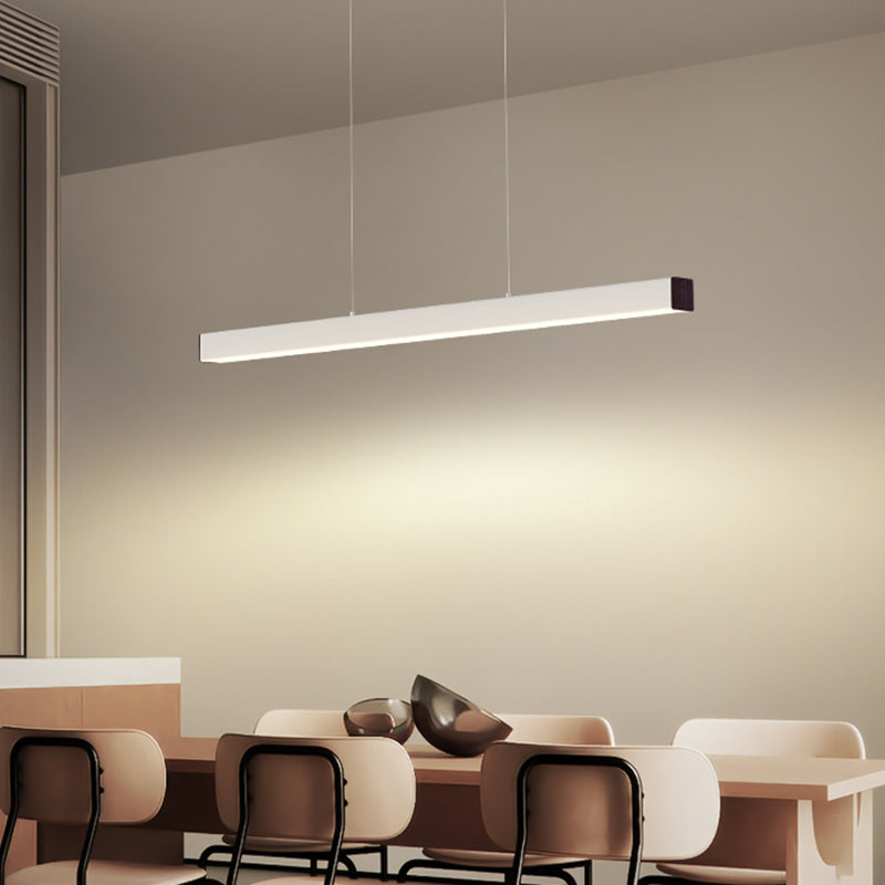 Modern Simple Style Island Lamp Long Strip LED Hanging Light for Dining Room