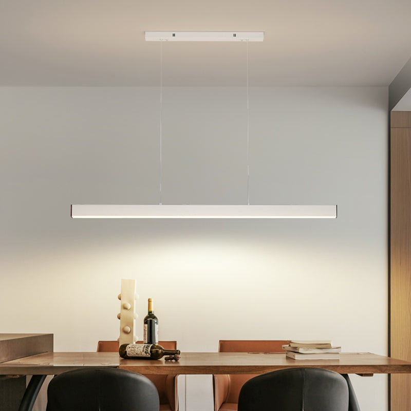 Modern Simple Style Island Lamp Long Strip LED Hanging Light for Dining Room