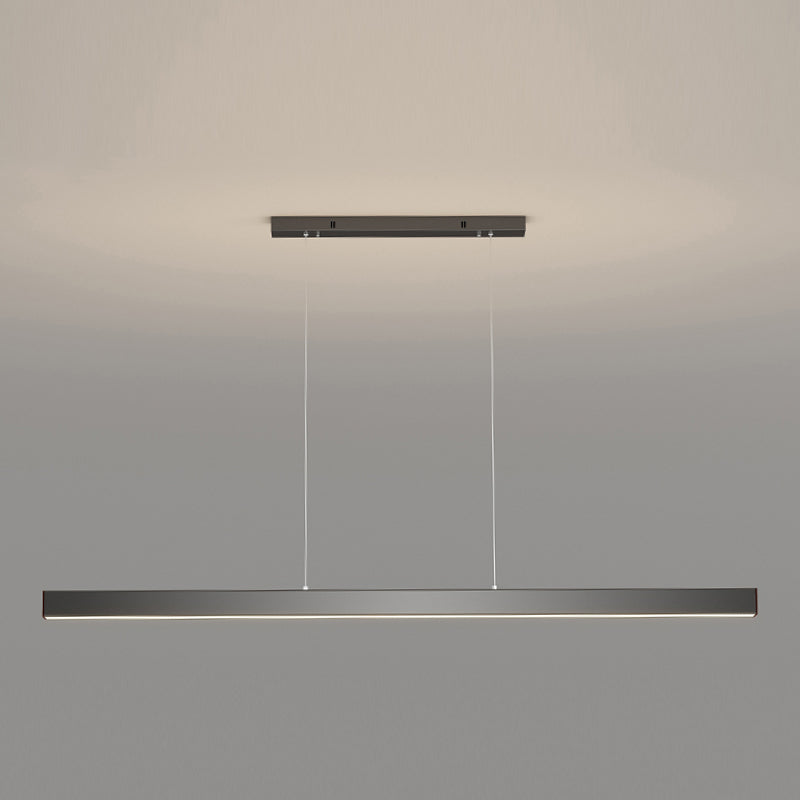 Modern Simple Style Island Lamp Long Strip LED Hanging Light for Dining Room