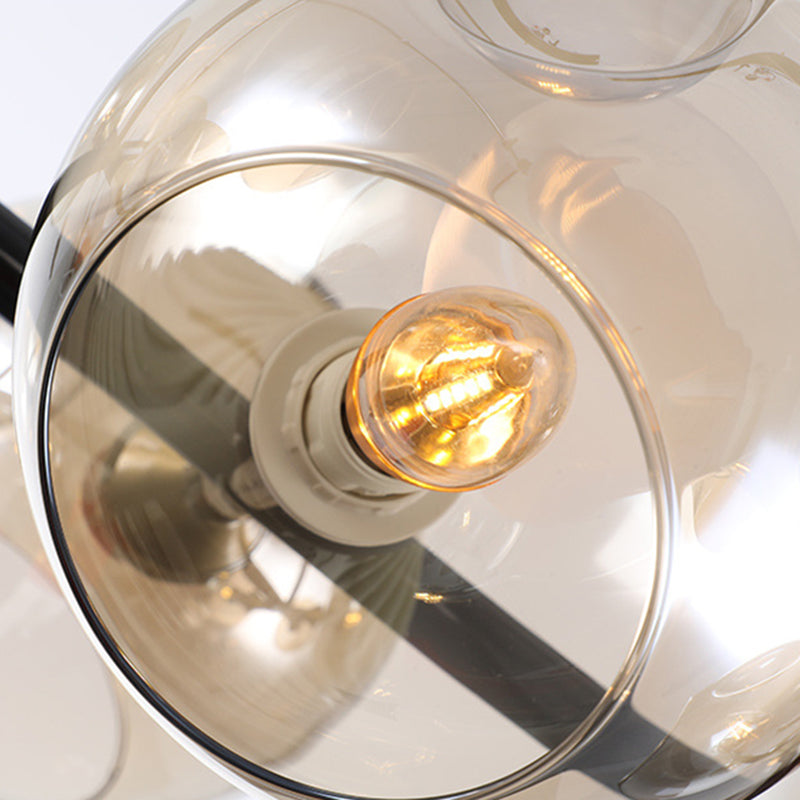 Contemporary Glass Island Light Globe Shade Dining Room Lighting Fixture