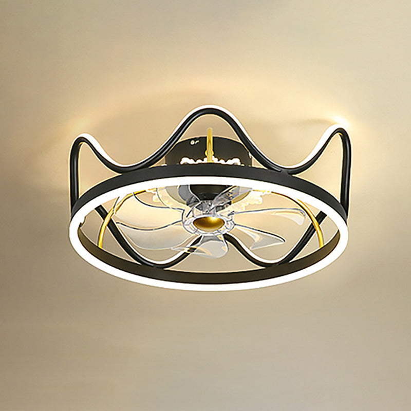 Kronendedecke Leuchte Leuchte stilvolle moderne Acrylschlafzimmer -LED -LED -Halbflush Mount Lampe