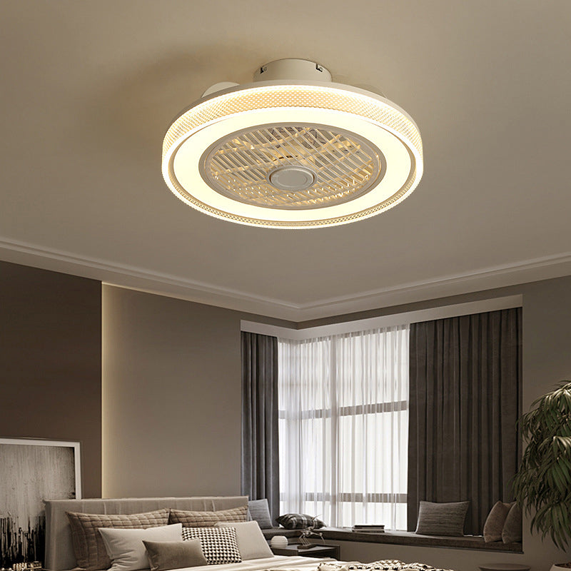 20 "runde Kasten Deckenlüftungslampe minimalistische weiße LED -Halbflush -Licht für Schlafzimmer