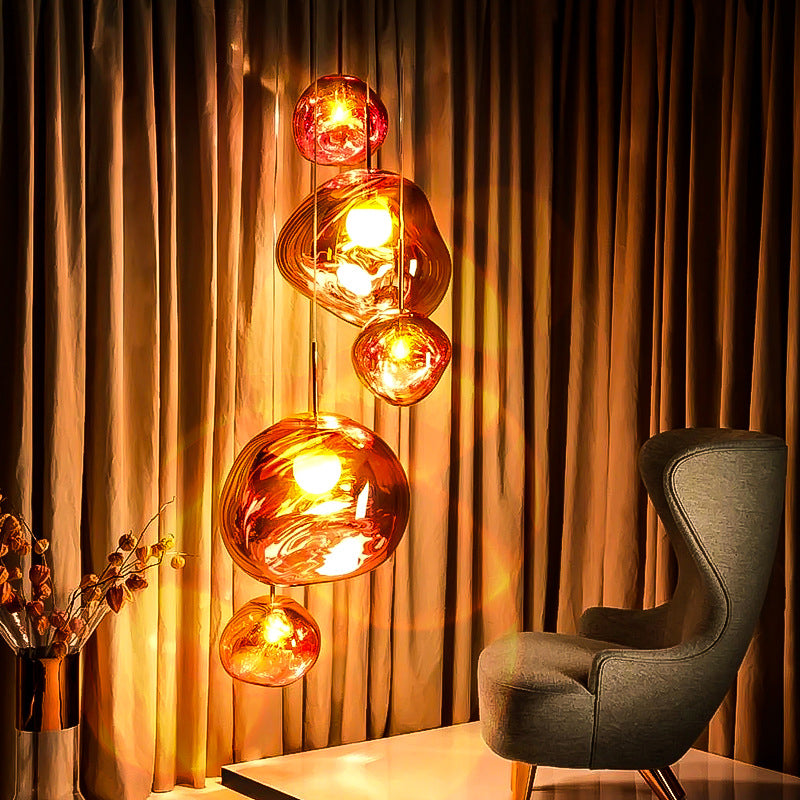 Single-Bulb Suspension Light Nordic Round Hanging Lamp Fixture for Dining Room Restaurant