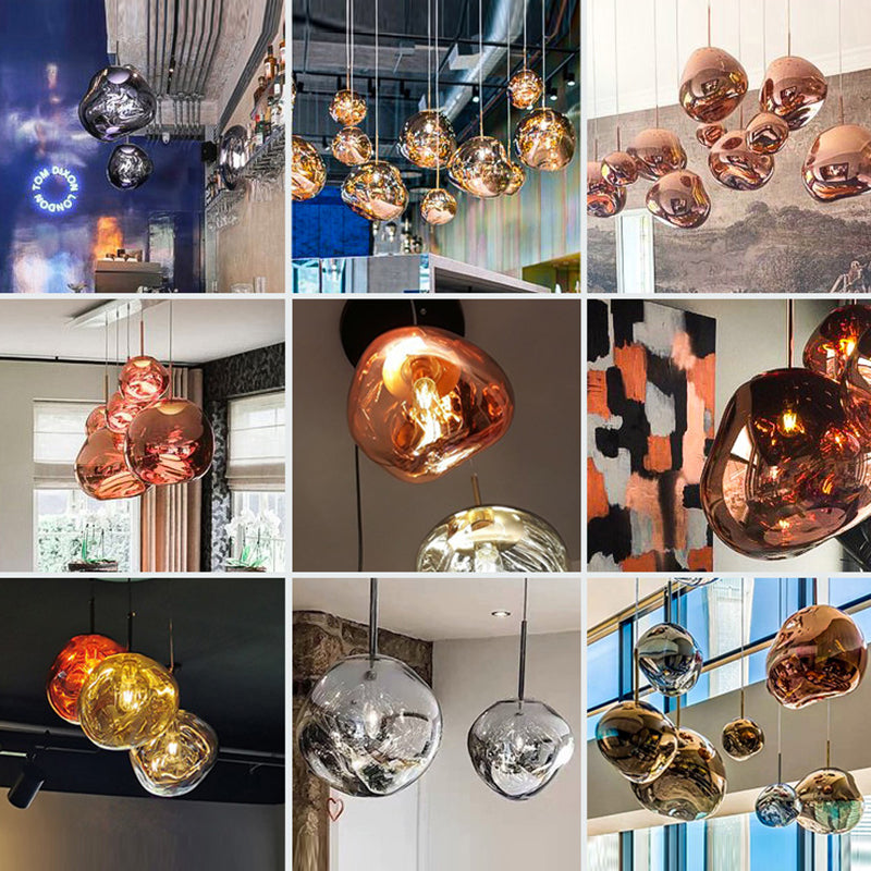 Single-Bulb Suspension Light Nordic Round Hanging Lamp Fixture for Dining Room Restaurant