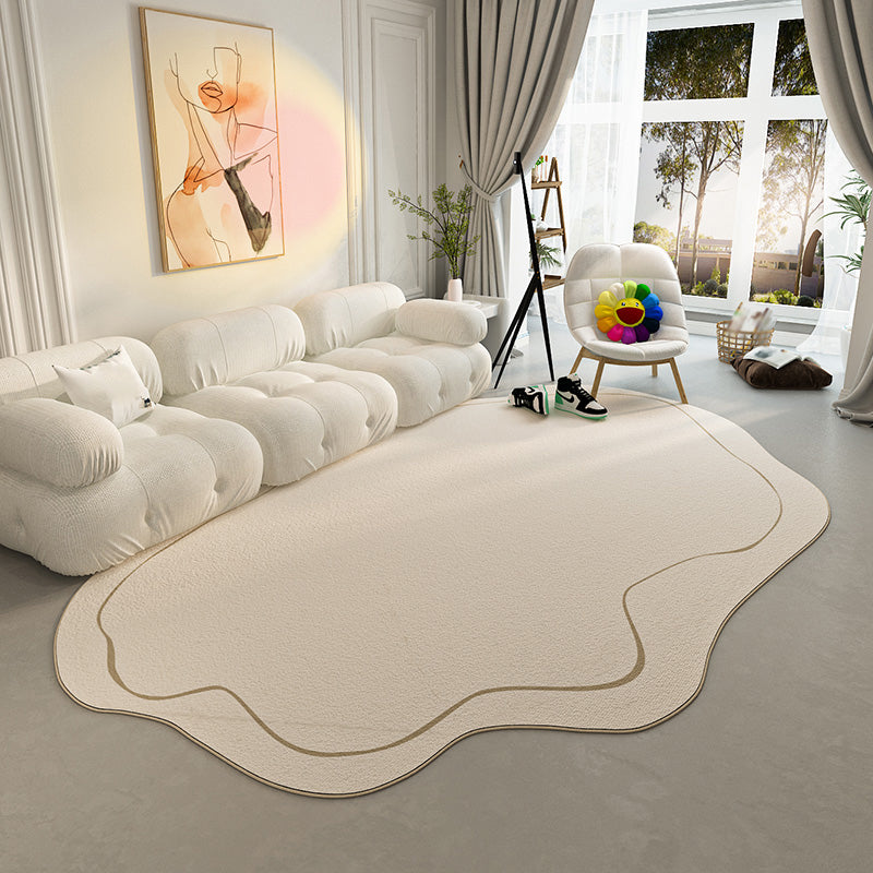 Stylish Novelty Shape Rug Modern Rug Polyester Non-Slip Backing Carpet for Home Decor