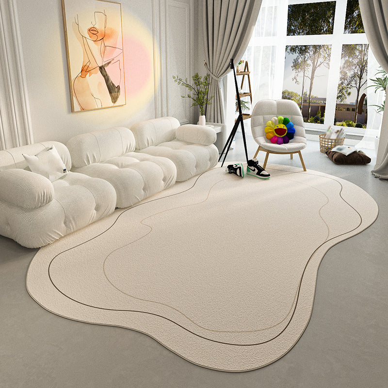 Stylish Novelty Shape Rug Modern Rug Polyester Non-Slip Backing Carpet for Home Decor