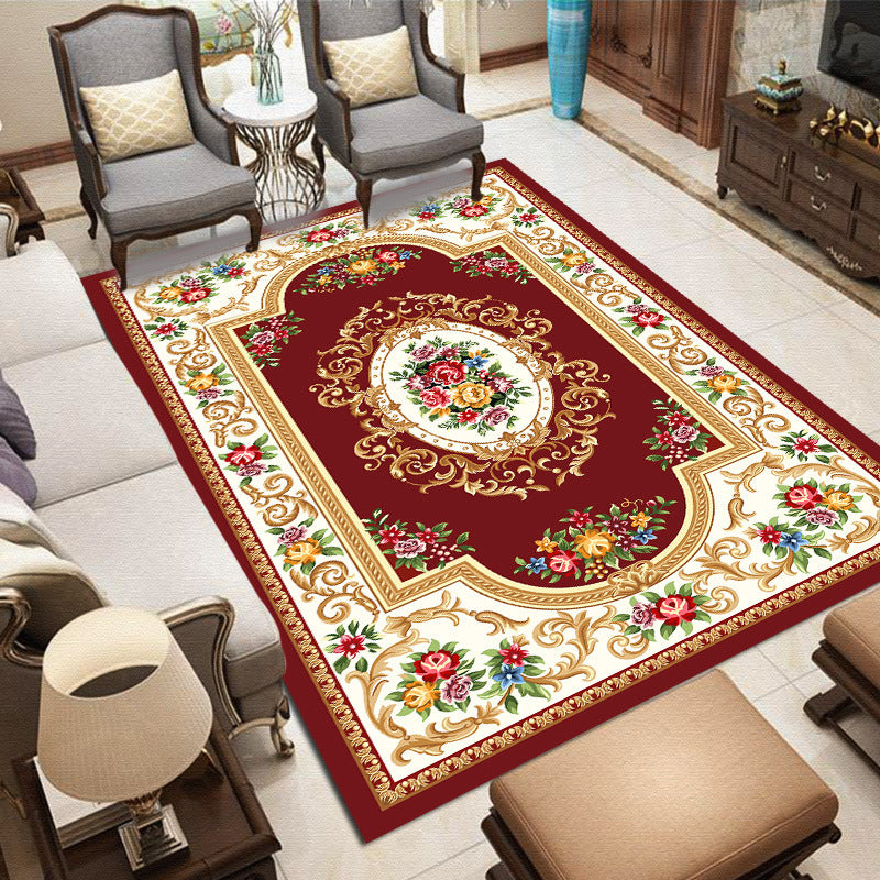Modern European Carpet Gorgeous Home Decor Carpet Polyester Area Rug with Non-Slip Backing
