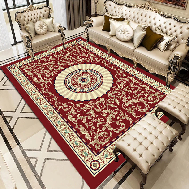 Funky Living Room Area Rug Modern European Carpet Polyester Rug with Non-Slip Backing