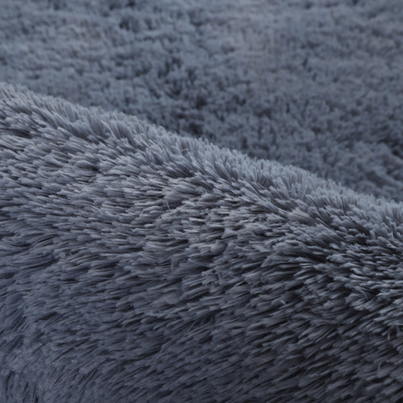Minimalistischer Teppich Einfacher fester Farbe Innenteppich Polyester Wohnzimmer Shag Teppich mit rutschfestem Hintergrund