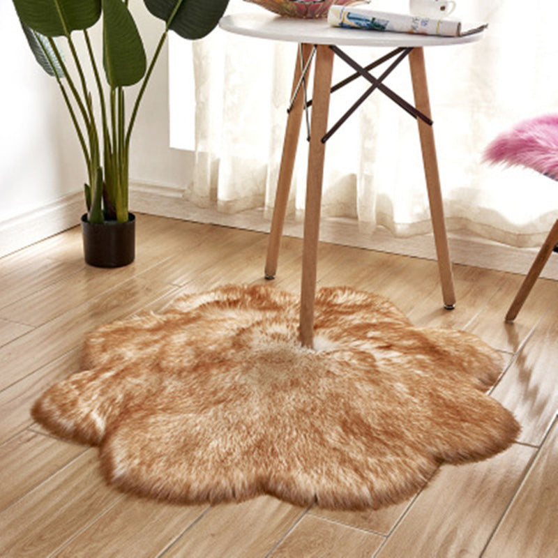 Modern Solid Color Carpet Polyester Carpet Non-Slip Backing Area Shag Rug for Living Room