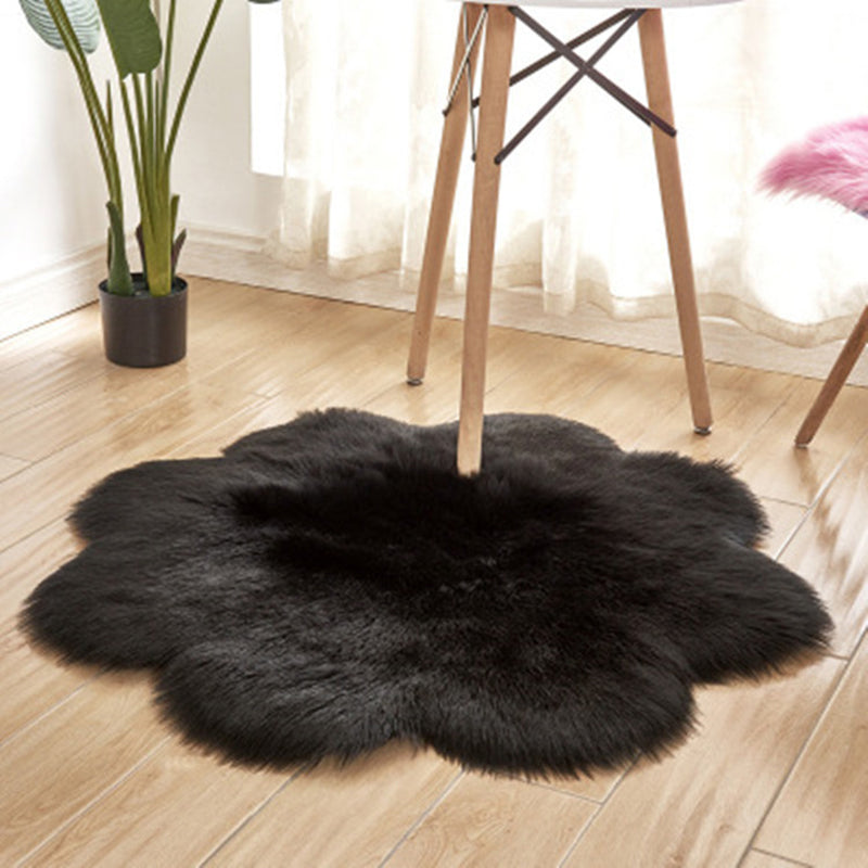 Modern Solid Color Carpet Polyester Carpet Non-Slip Backing Area Shag Rug for Living Room