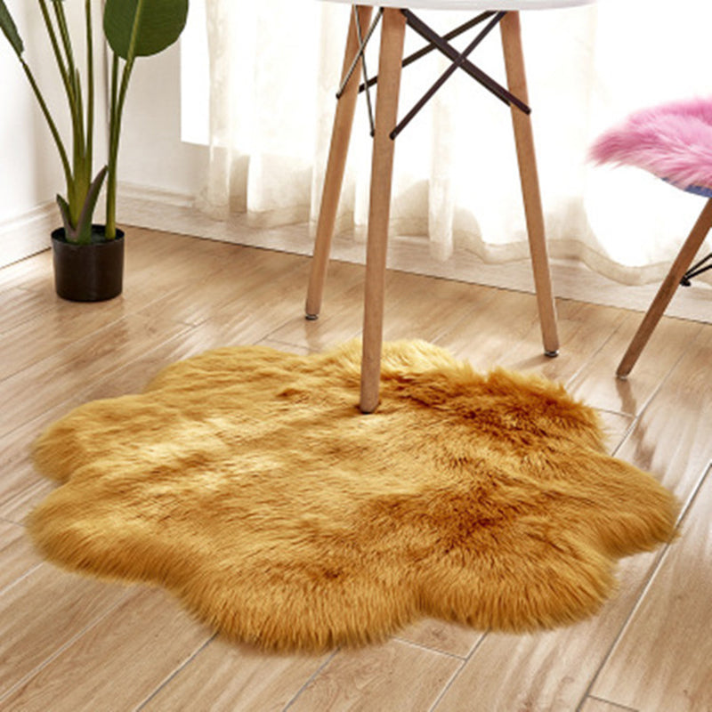 Modern Solid Color Carpet Polyester Carpet Non-Slip Backing Area Shag Rug for Living Room