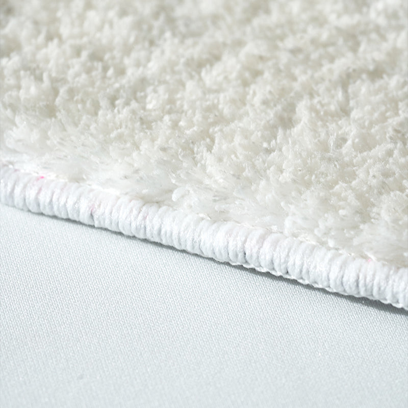 Black Modern Rug Polyester Color Lump Rug Non-Slip Backing Rug for Drawing Room