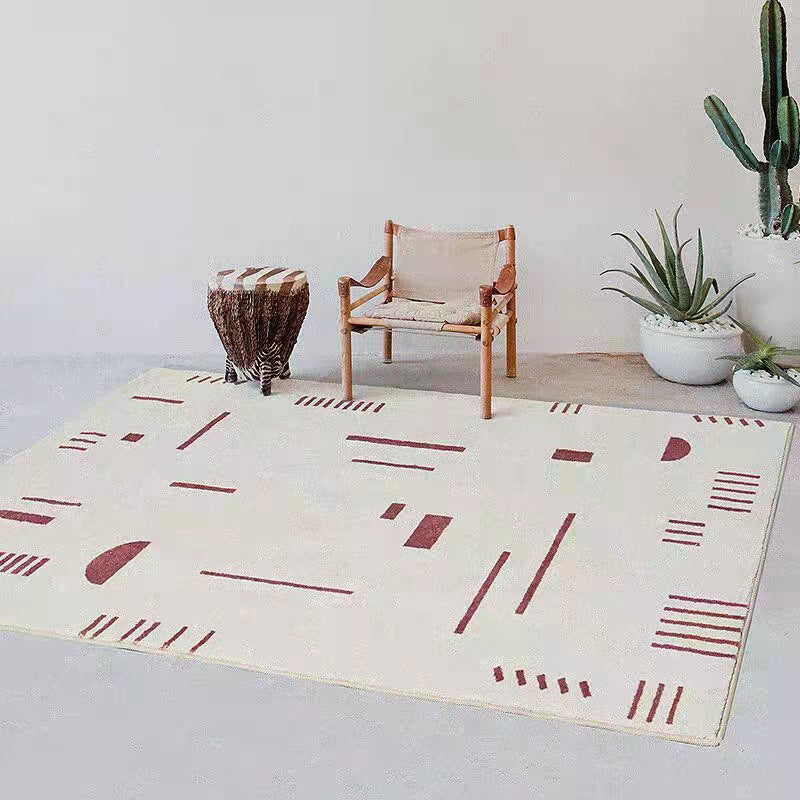 Fancy Stripe Print Teppich Freizeit Waschbarer Teppich Wohnzimmer Polyester Teppich mit rutschfestem Rücken