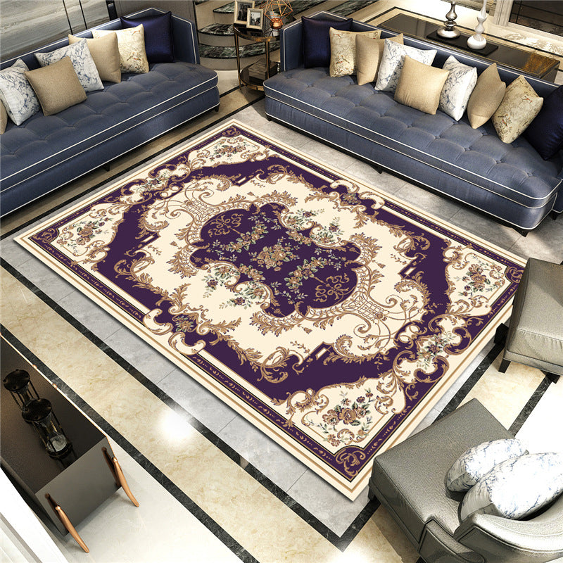 European Living Room Area Rug Modern Carpet Polyester Rug with Non-Slip Backing