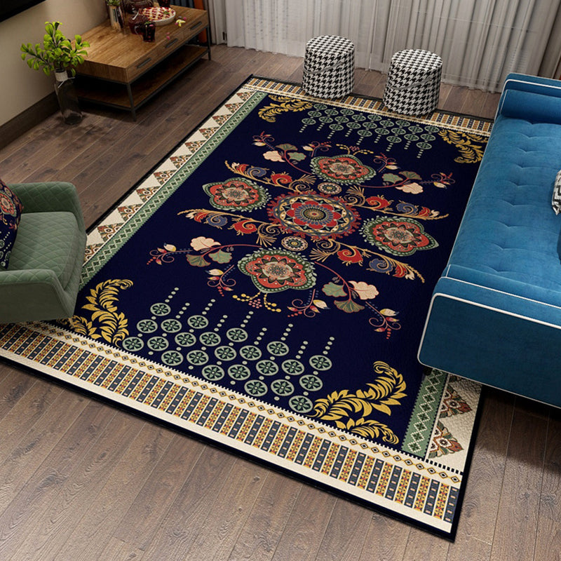 Roter Vintage Teppich Polyester Rafikenteppich nicht rutscher Backing Teppich für Wohnkultur