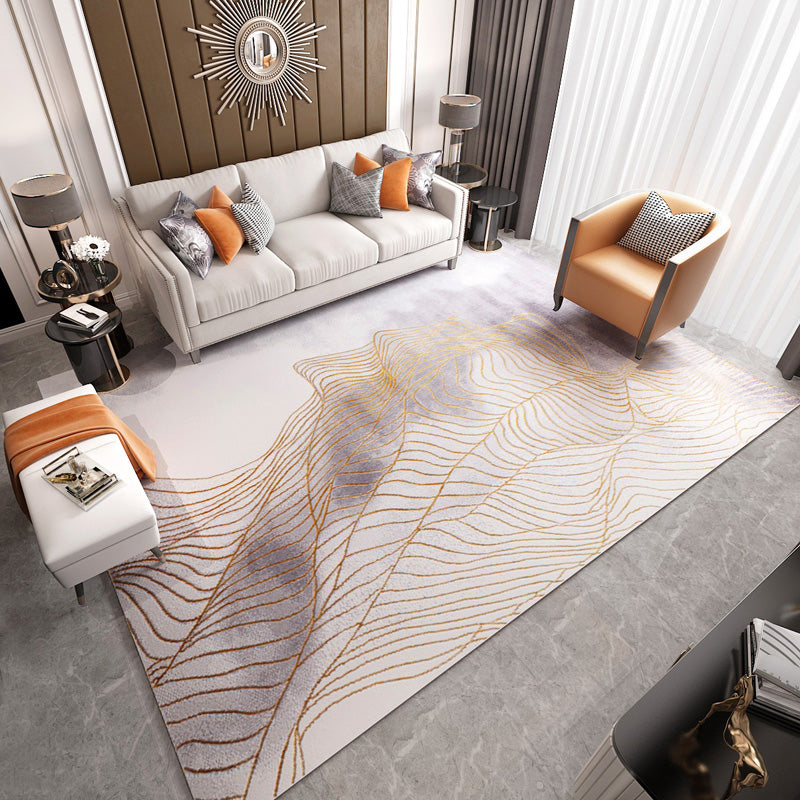 Fancy Modern Area Carpet Abstract Pattern Polyester Area Rug Stain Resistant Rug for Hime Decor