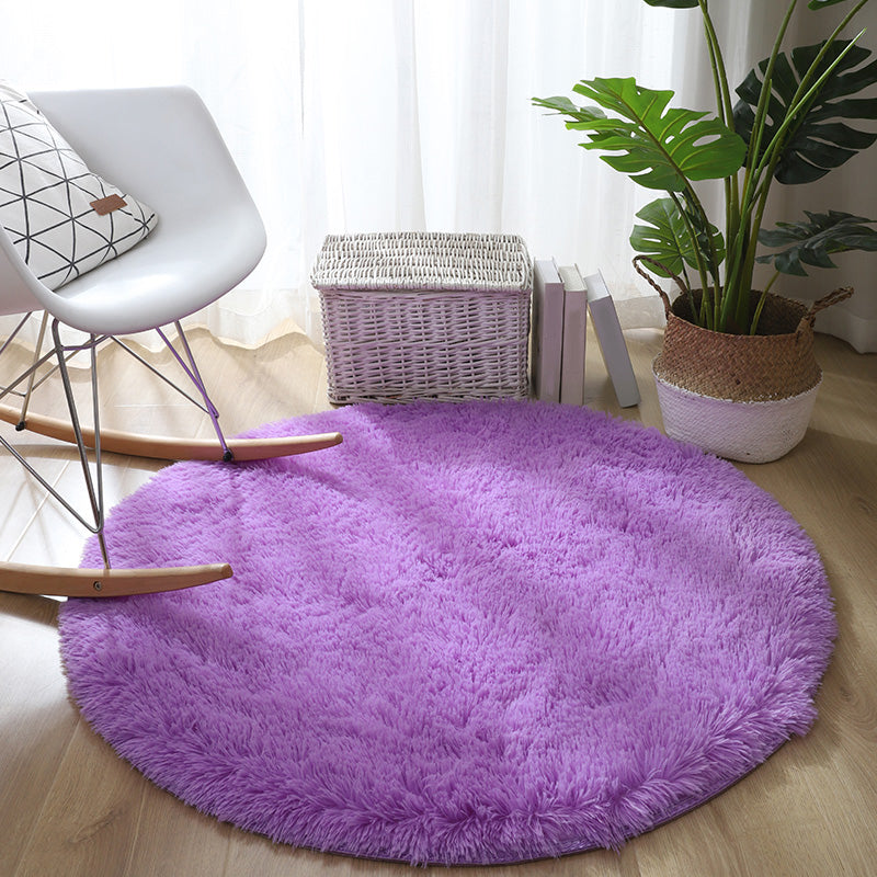 Light Pink Casual Carpet Blending Solid Color Carpet Washable Carpet for Home Decor