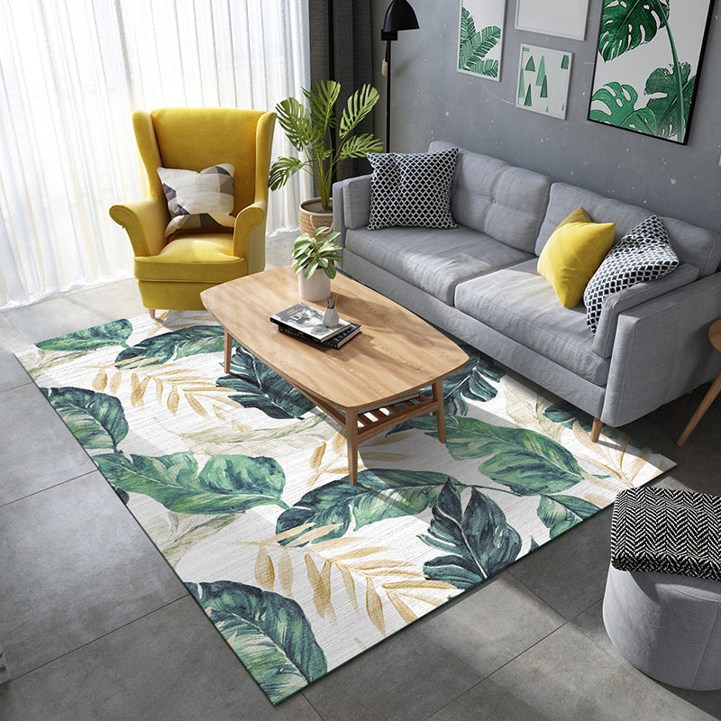 Contemporary Polyester Rug Abstract Pattern Rug Stain Resistant Area Carpet for Living Room