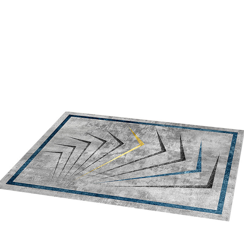 Orange Modern Rug Polyester Graphic Rug Non-Slip Backing Rug for Living Room