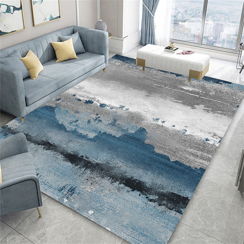 Orange Modern Rug Polyester Graphic Rug Non-Slip Backing Rug for Living Room