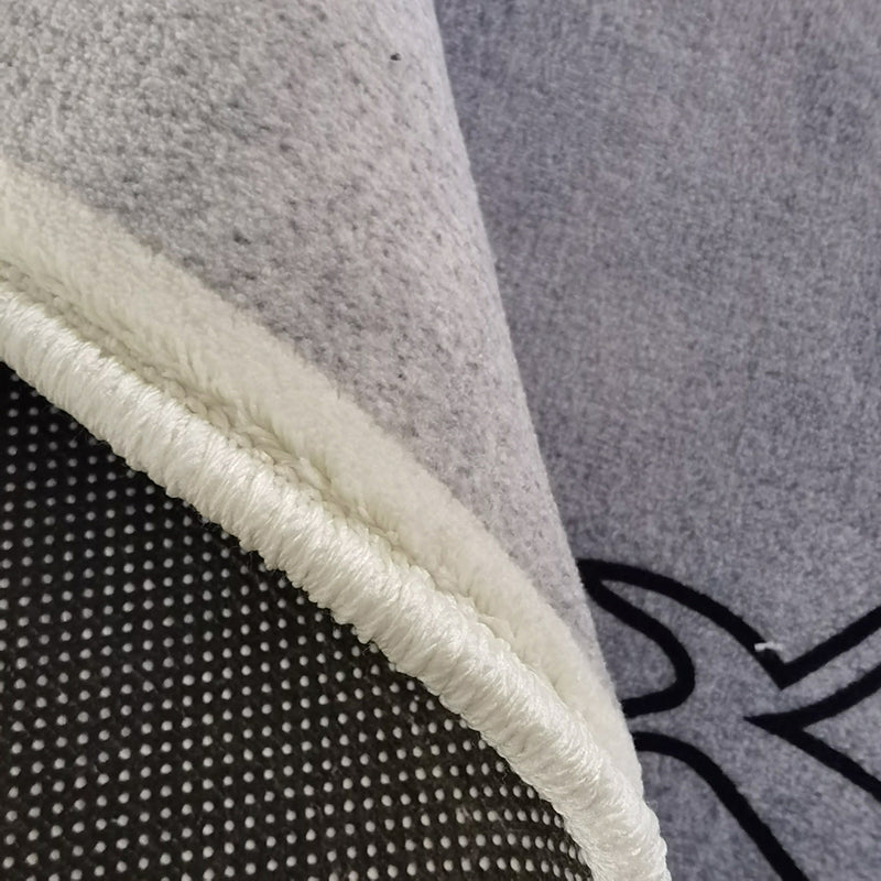 Tapis moderne gris en Polyester, bloc de couleurs, avec envers antidérapant, pour la décoration de la maison