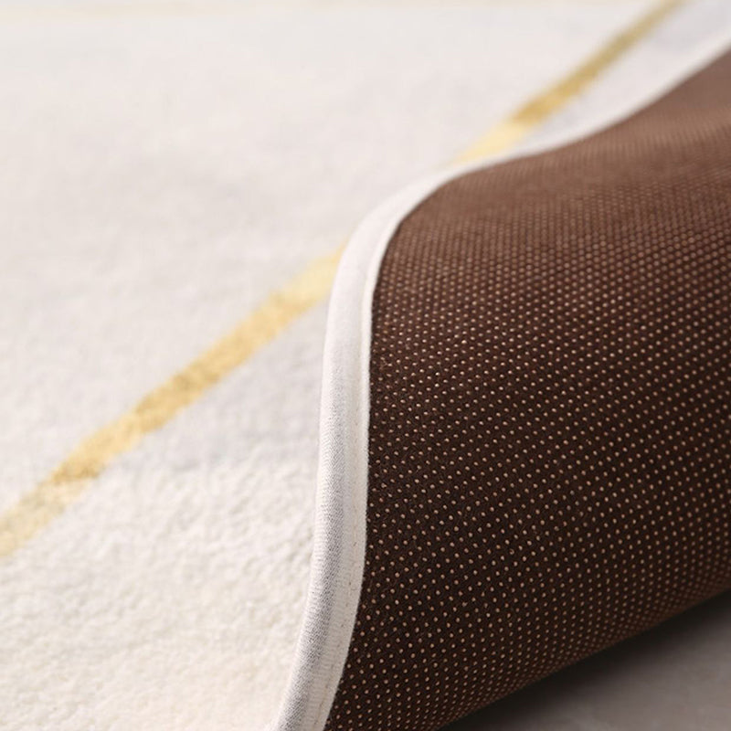 Beige Modern Rug Polyester Color Piece Area Rug Washable Rug for Living Room