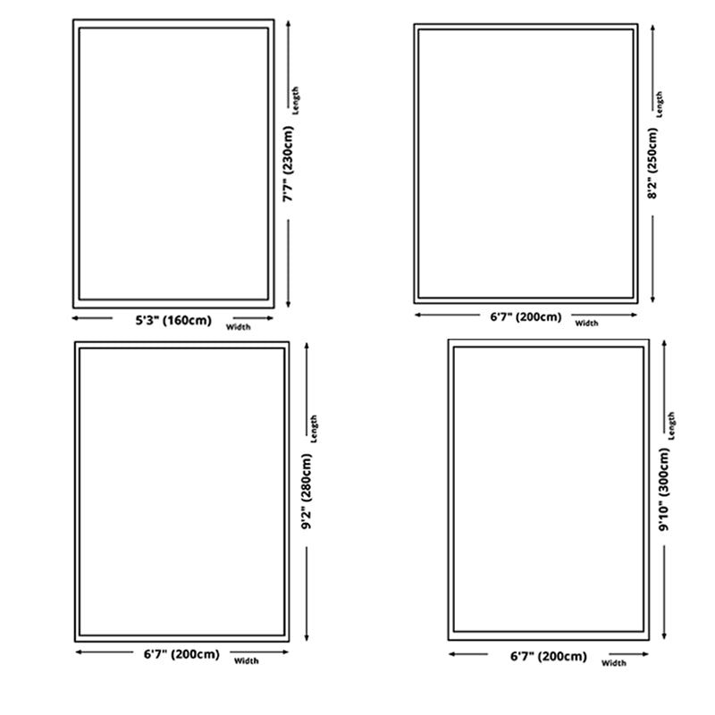 Black Color Block Rug Polyester Modern  Rug Washable Rug for Living Room