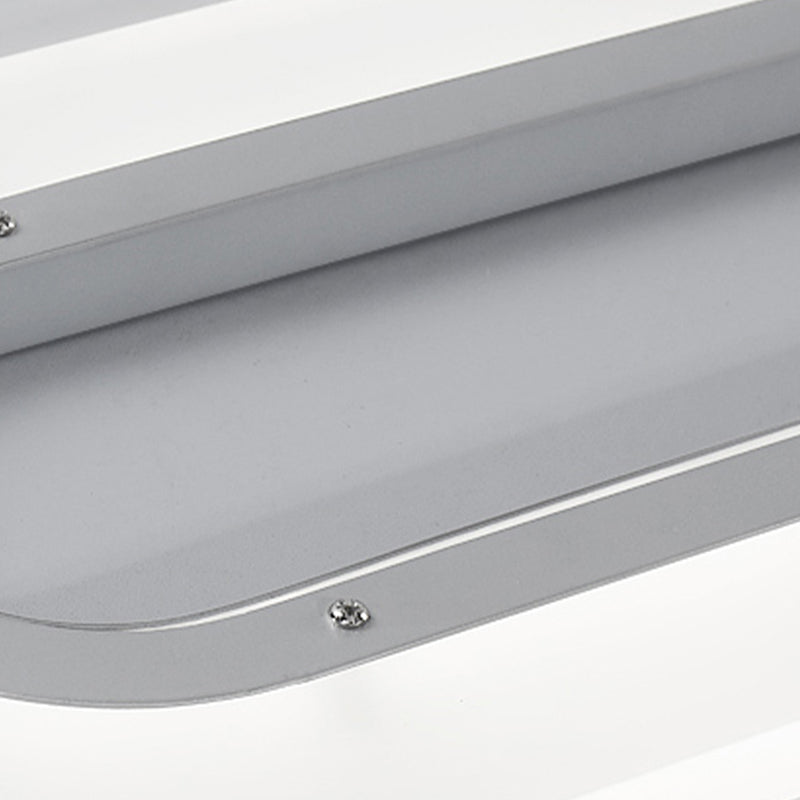 Acrylic White LED Island Light in Modern Simplicity Aluminium Oval Hanging Lamp for Commercial Place