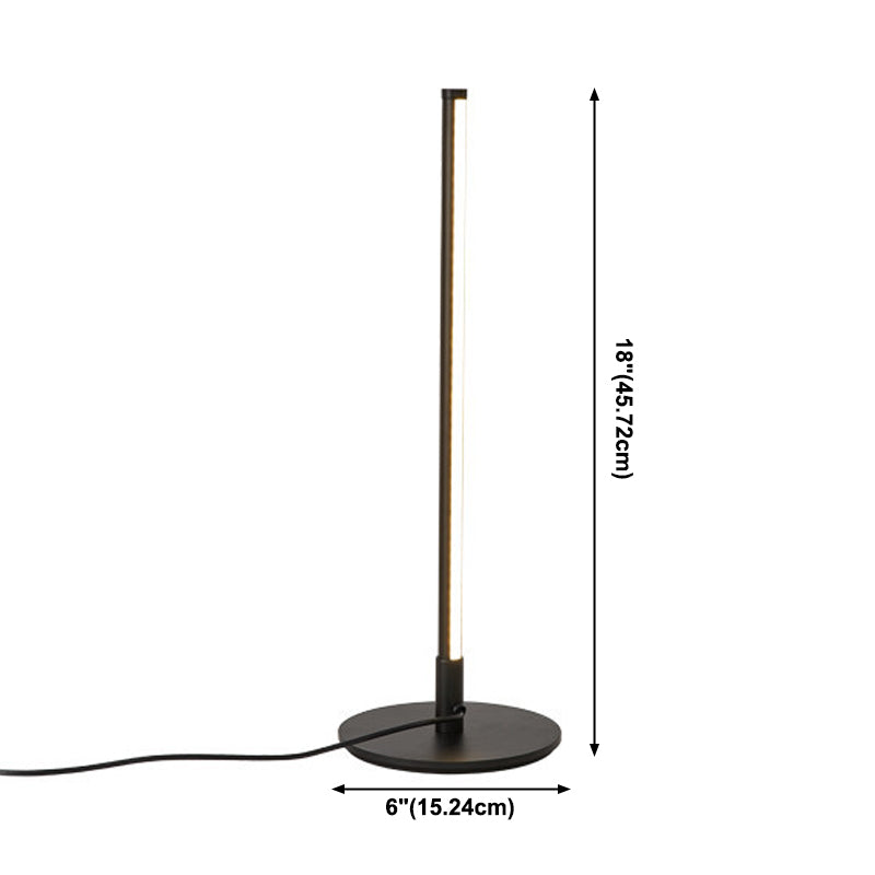 Lampe de table LED simplicité moderne les lampes de table linéaire avec une teinte acrylique