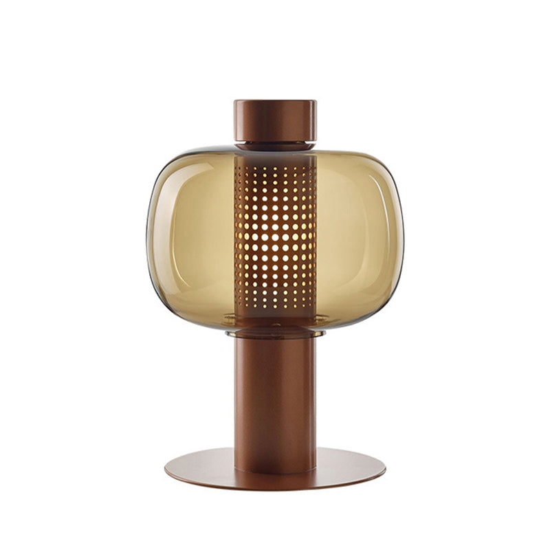 Modern Creative Table Lamp Lacquered Iron Indoor Table Lamps with Glass Shade