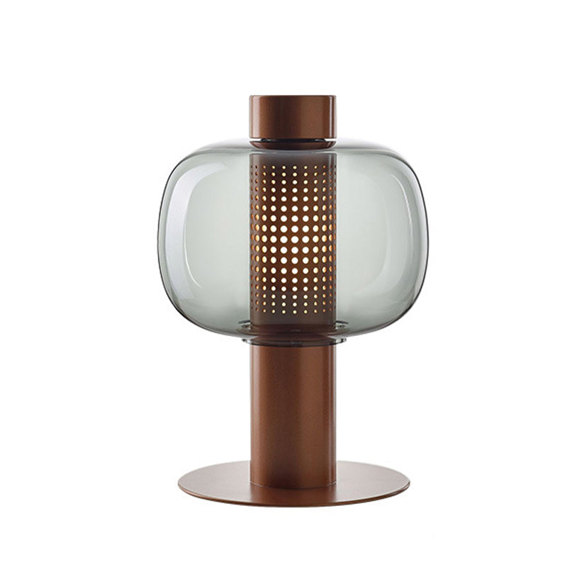 Modern Creative Table Lamp Lacquered Iron Indoor Table Lamps with Glass Shade