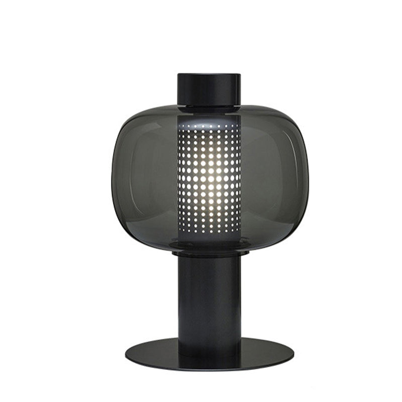 Modern Creative Table Lamp Lacquered Iron Indoor Table Lamps with Glass Shade