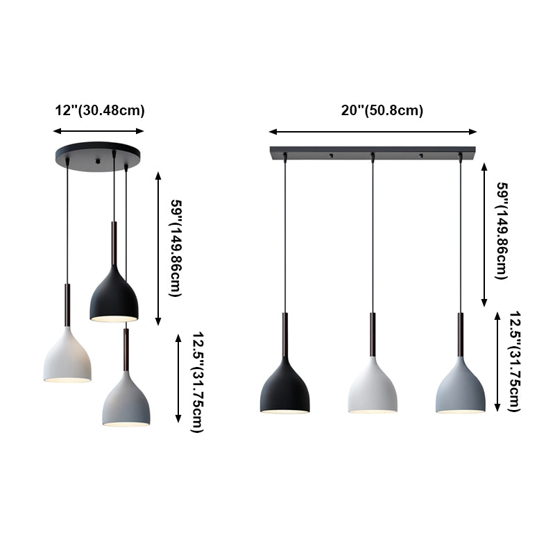 Modern Creative Creative Macaron a sospensione Light Lacked Cone lampada appesa con Sucker di ferro